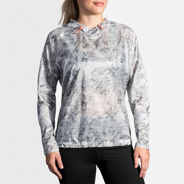 Brooks Lsd Pullover Jaquetas De Corrida Mulher Branco (13627NQCF)